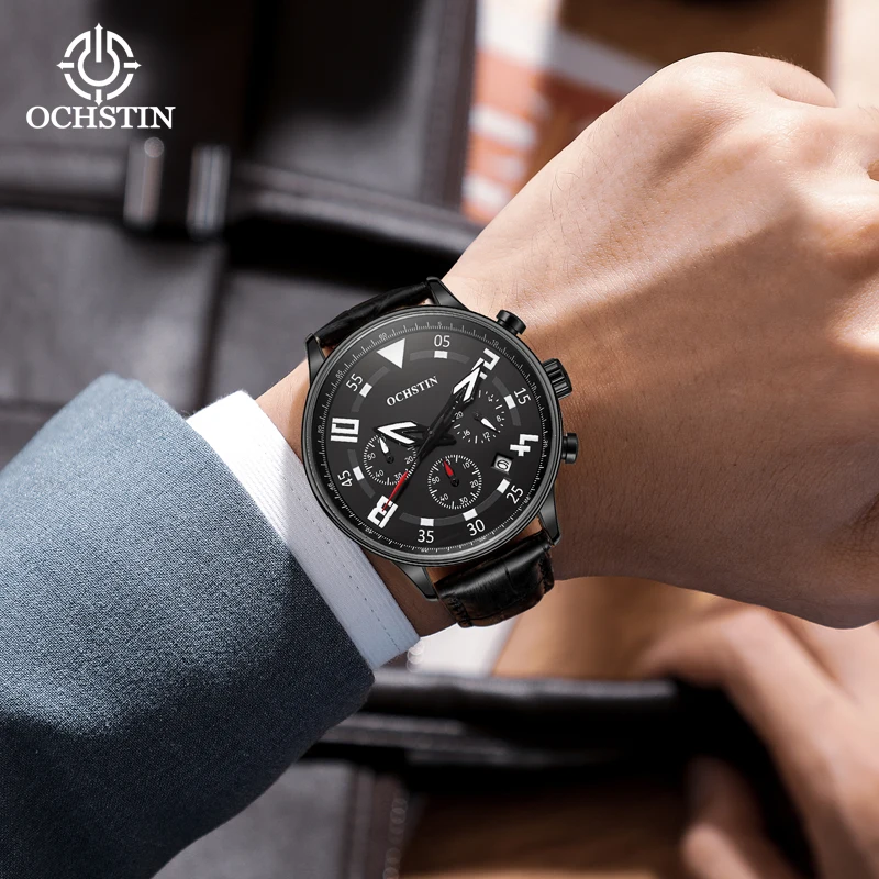 Ochstin-reloj de cuarzo para hombre, cronógrafo de marca original PROMINENTE, serie informal, sencillo, multifuncional