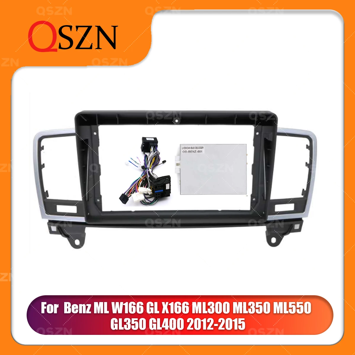 Car Frame Fascia Canbus Adapter Radio Fitting Panel Kit For Benz ML W166 GL X166 ML300 ML350 ML550 GL350 GL400 2012-2015