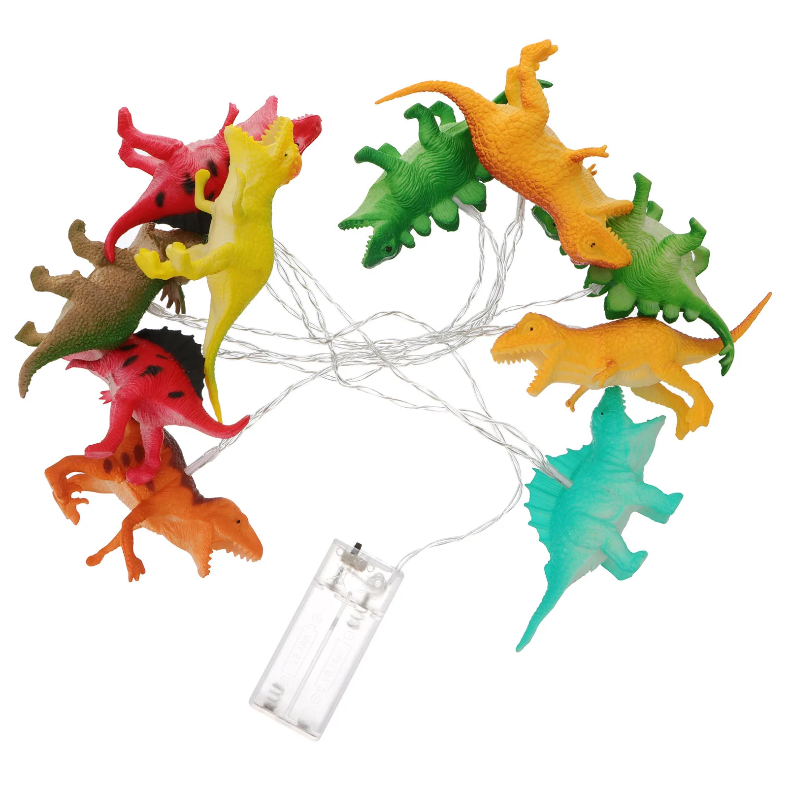 1 مجموعة ديناصور سلسلة أضواء Led تقليد الديناصورات ضوء لغرفة تعمل الإبداعية مصباح الطرف الديكور ليلة