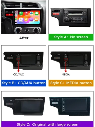 Imagen 2 del producto Radio de coche Android 15 de 9 pulgadas para Honda Fit Jazz 3 2014 2015 2016 ~ 2020 navegación GPS reproductor de vídeo Multimedia estéreo unidad principal de pantalla