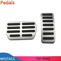 Car Pedals for Geely Atlas Emgrand NL-3 Proton X70 Accelerator Gas Footrest Pedal Brake Pedal Cover Pad Kit Accessories