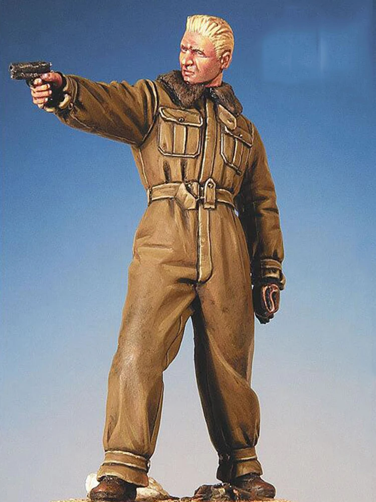 Assembly Unpainted  Scale 1/32 54mm Frank Luke  standing 54mm with base Historical toy Resin Model Miniature Kit