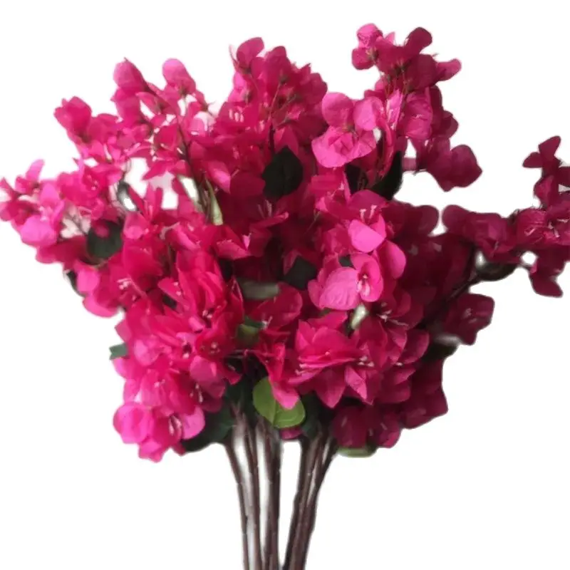 5pcs Silk Bougainvillea Glabra Artificial Fake Rose Red bougainvillea spectabilis Flower Branches