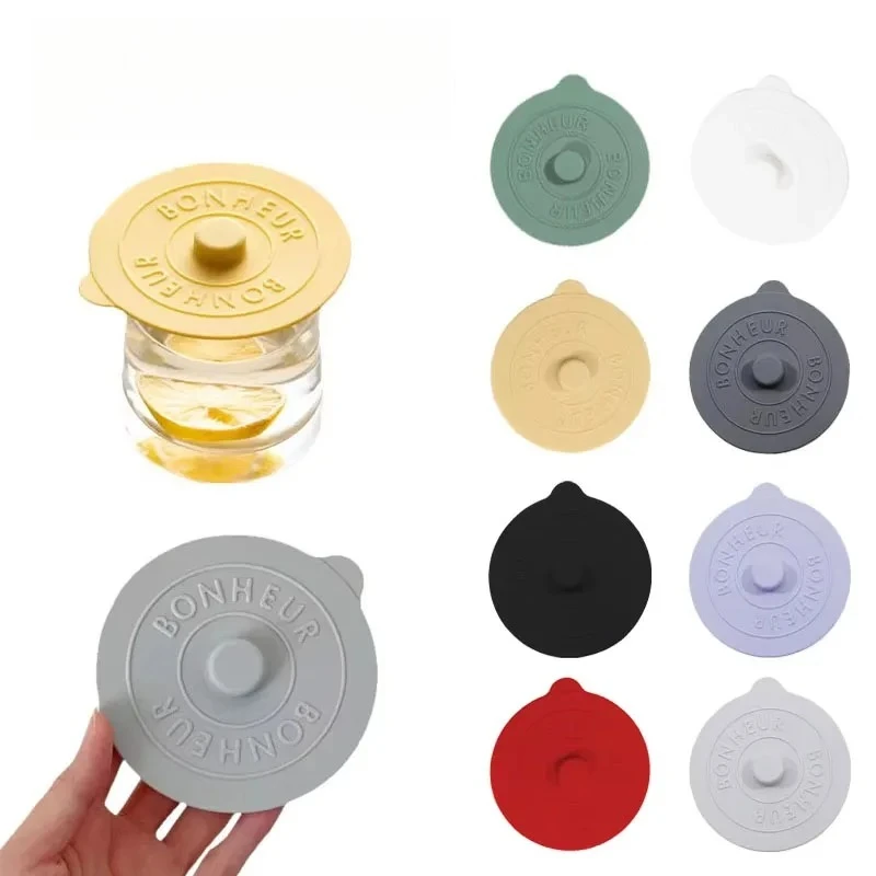 1pc Reusable Silicone Cup Lids, Cute Dustproof & Leakproof Suction Cup Covers, Mug Seal Caps Cup Accessories