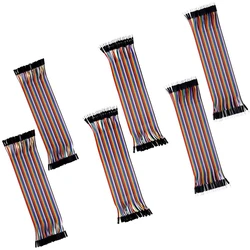 120pcs Multicolored Dupont Wire 40pin Male to Female, 40pin Male to Male, 40pin Female to Female Breadboard Jumper Ribbon Cable