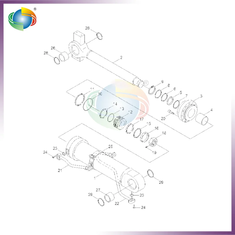 

31Y2-07430 31Y207430 BUCKET CYLINDER SEAL KIT FOR HYUNDAI WHEEL LOADER HL757-7 HL757-7A HL757-7S HL757-9S HL757-9SB HL757-9SM