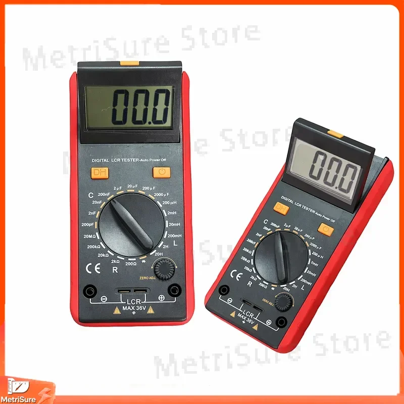 LCR Meter Multifunction Digital Capacitance Inductance Resistance Tester with Auto Shutdown Overload Protection for