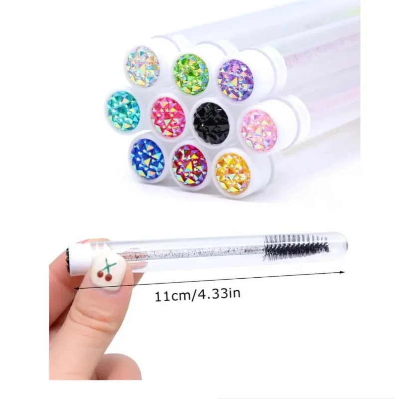 50pcs EyeLash Brushes Reusable Eyelashes Brush Tube for Eyelash Extension Disposable Mascara Wands Eyebrow Brush Applicator