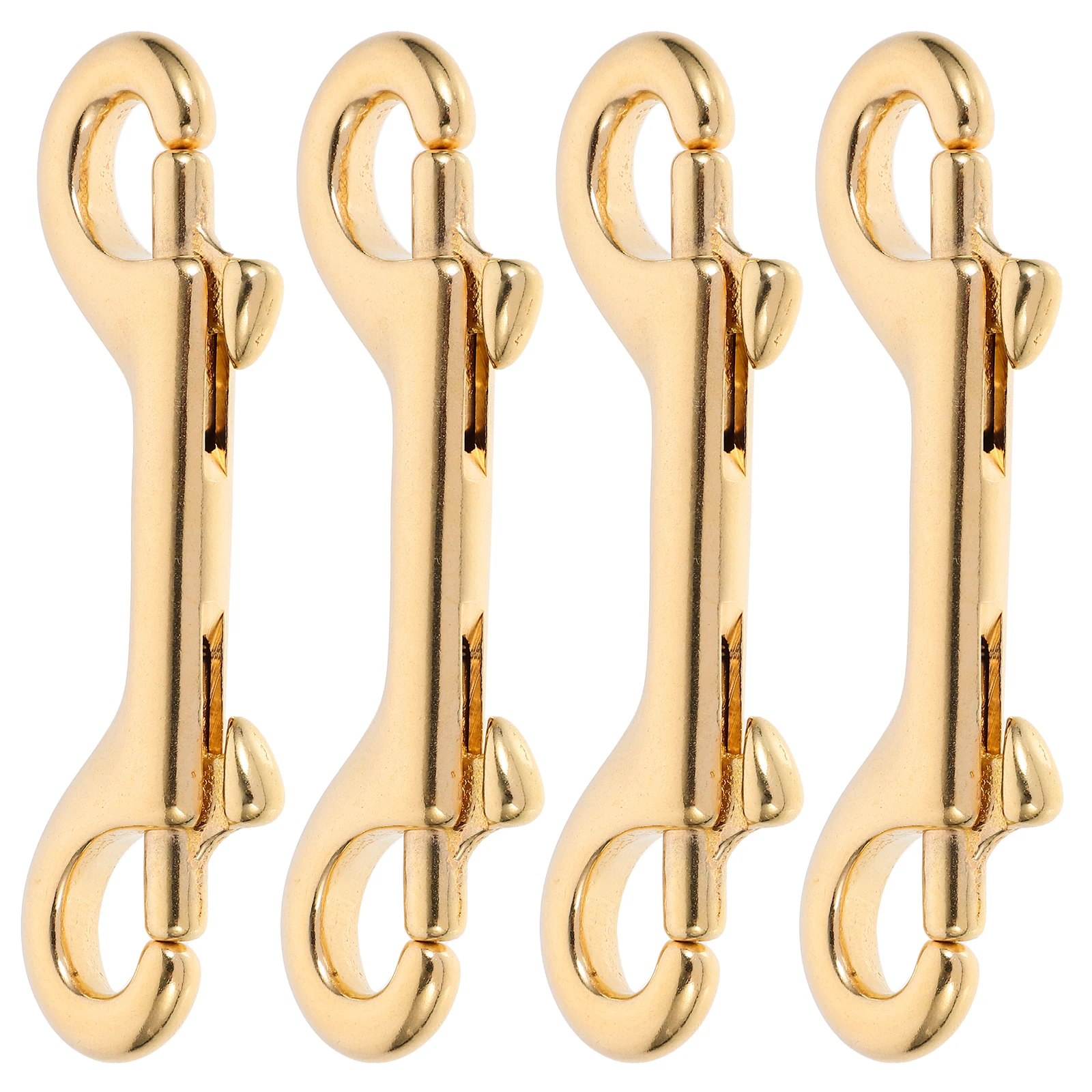 

4Pcs Brass Lobster Clasp Oval Swivel Snap Hooks for Strap Bags Leathercraft Crafting Accessories Brass Bag Clip