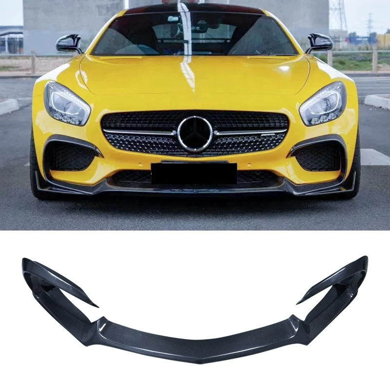 Body Parts High Quality Carbon Fiber Front Bumper Lip For AMG GT GTS Upgrade Ren Style Front lip Splitter