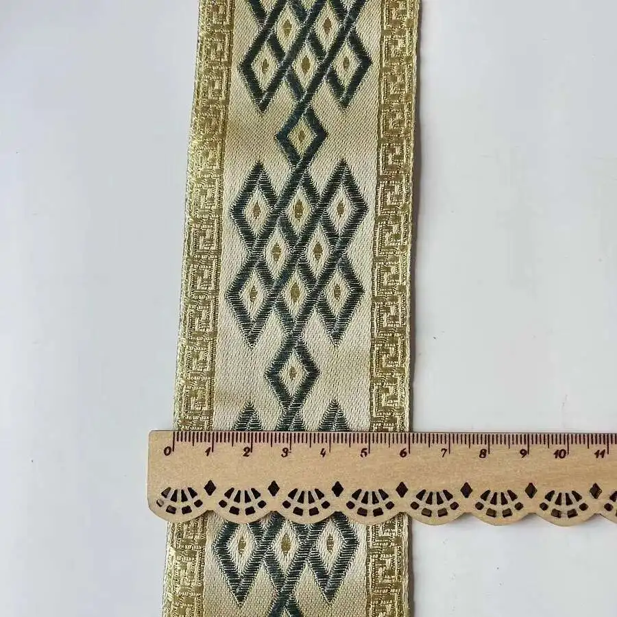 

1 ярд/лот, 6 см, жаккардовая лента, тканая лента, этническая отделка, вышитое кружево, занавеска для одежды «сделай сам», швейные аксессуары, Farbic