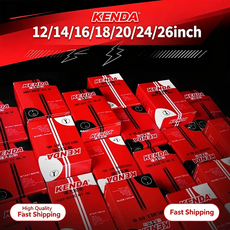 1er-Pack KENDA Butyl-Gummi Fahrrad-Schlauch 12/14/16/18/20/24/26 Zoll Schrader AV Presta FV Ventil MTB Rennrad Ersatzteile