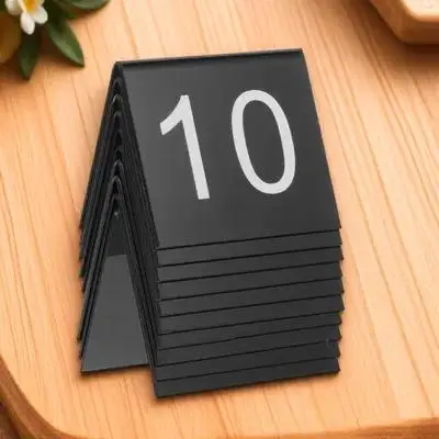 

10 Pcs Detective Clue Card Number Marker Evidence Tags Acrylic Table Markers Triangle