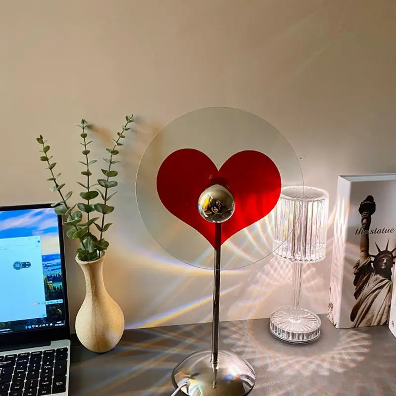 Heart Lamp LED 180 Rotating Sunset Lamp Led Romantic Night Light Background Wall Decoration For Bedroom Decor & Wedding Mood