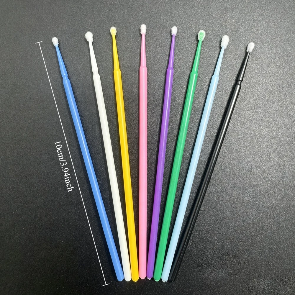100pcs Micro Eyelash Applicators Brushes Disposable Makeup Cotton Swab for Precise Application Lipstick Cosmetic Accessories