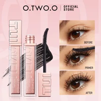 O.TWO.O-Máscara de pestañas 5D, extensión de pestañas voluminizadora, larga duración, a prueba de manchas, gruesa, de secado rápido, impermeable, negra, maquillaje de ojos