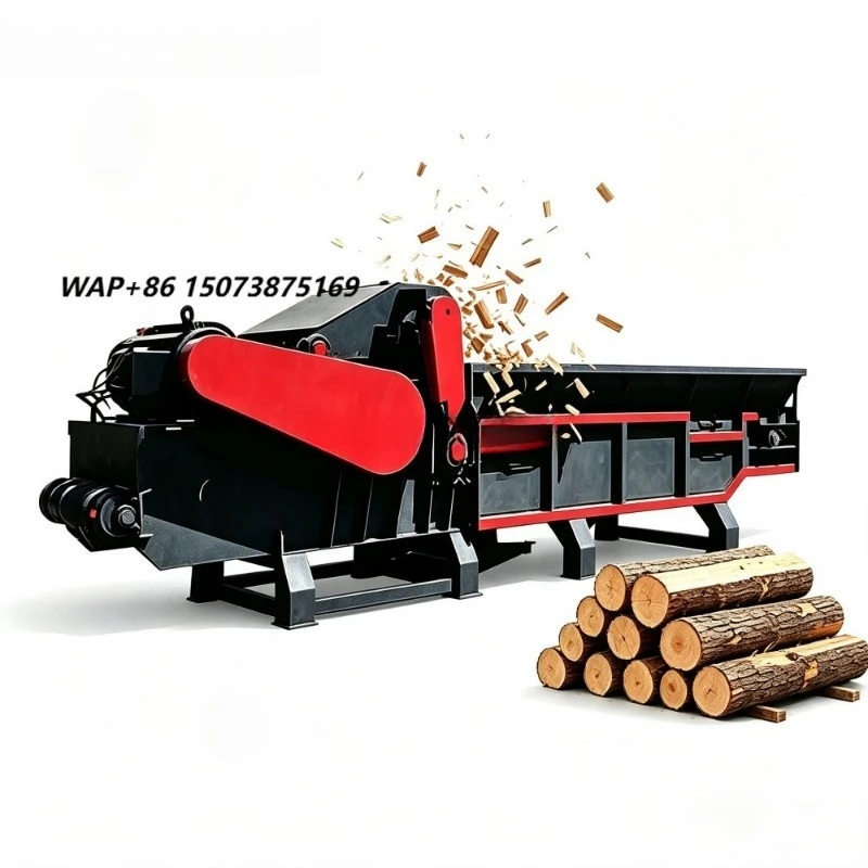 10t/h High Efficiency Timber Chipper & Wood Crusher Large Inlet Drum Shredder for Large-scale Forest Log Centralized Processing