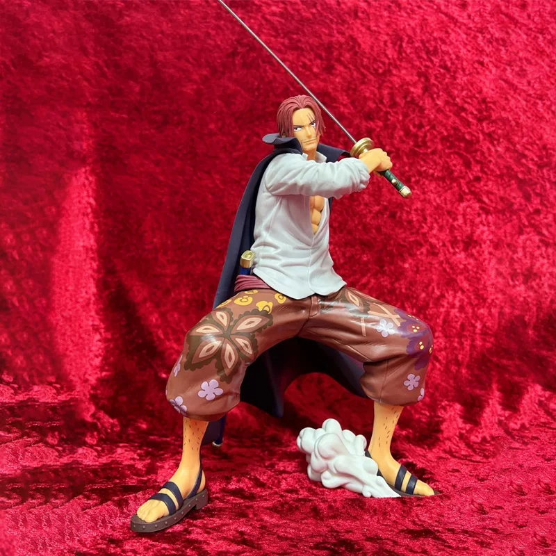 

In Stock Original Bandai Banpresto One Piece Shanks Pvc 22cm Anime Character Model Collection Desktop Decoration Toys Gifts