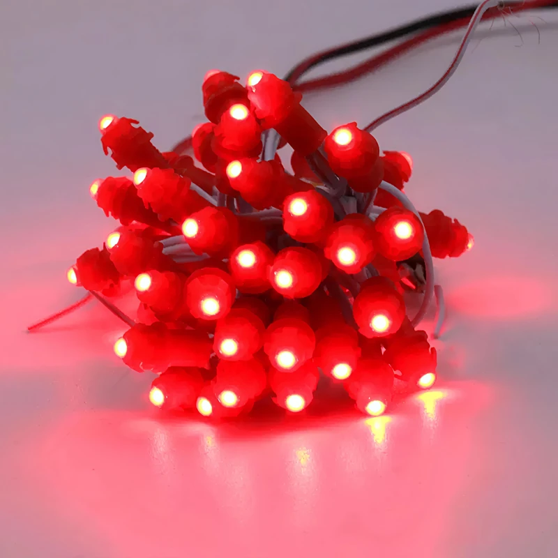 High Quality 50pcs DC12V 9MM LED Module Pixel Lights Single Color Red/Green/Blue/Yellow/White/WarmWhite Signboard Display Lamp