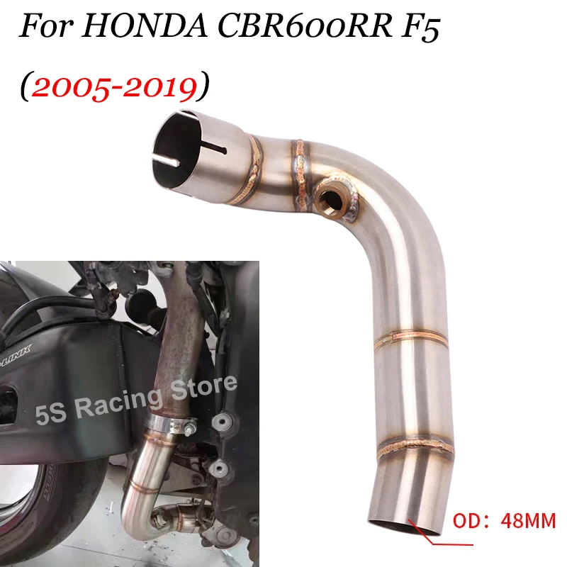 

For Honda CBR600RR F5 2005-2017 2018 2019 Motorcycle GP Exhaust System Escape Modified Middle Link Pipe Slip On Stock Muffler