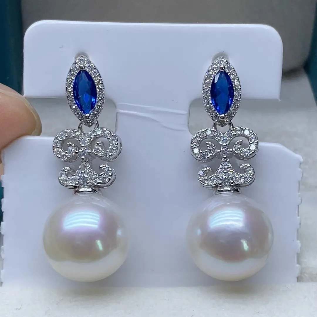 

Новые жемчужные серьги AAAA 8-9 мм, круглые серьги с натуральным жемчугом Южного моря 925