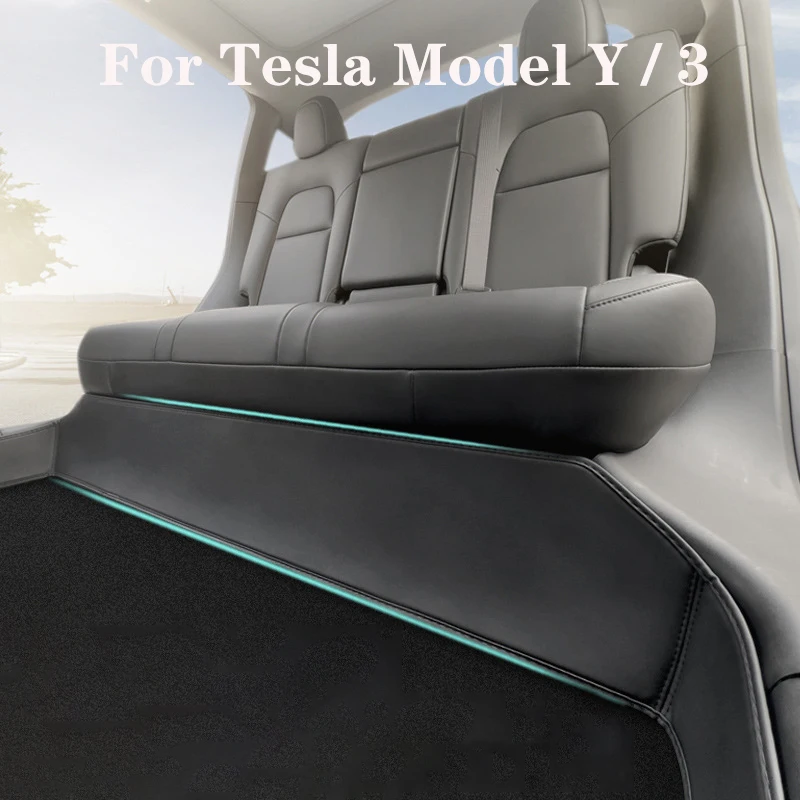 

For Tesla Model 3 Y Car Rear Seat Protection Cover Leather Anti-kick Protective Pad Waterproof Under Seat Side Full Protector