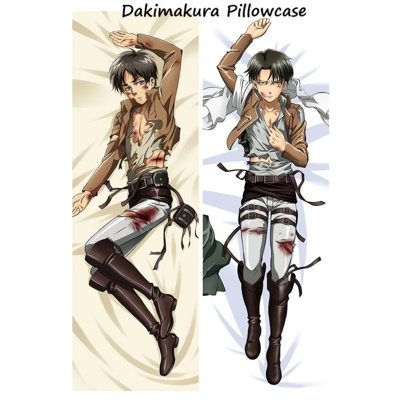 Attack On Titan Body Case Anime Dakimakura Pillowcase Sexy Girl Loli Cushion 180X60 Backrest Bed Pillow Cover 18