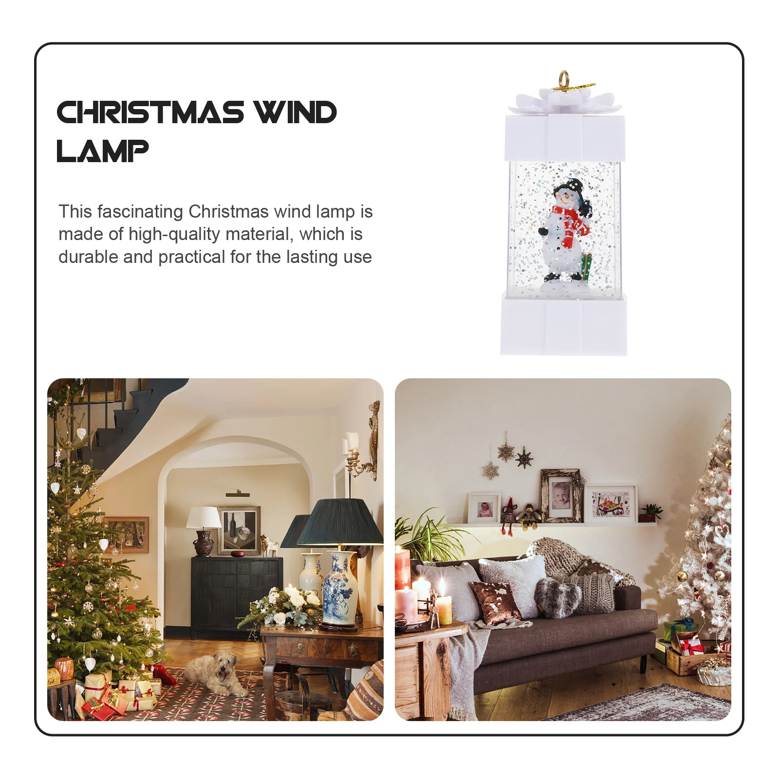 

1pc Crystal Ball Wind Lamp Christmas Decor Luminous Desktop Ornament Night Light For Xmas Home Party Festival Kids Gift