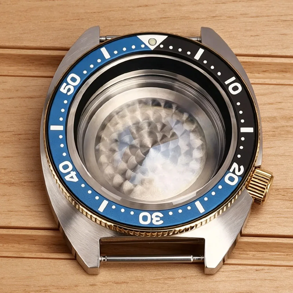 

Silver Gold 41MM Watch Case Waterproof Sapphire Glass For Mod Tuna Turtle NH35 NH36 NH38/34 Movt Stainless Steel Replacemet Part