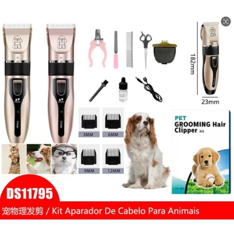 Dog Professional Hair Clipper Electrical Grooming Trimmer for Pets USB Rechargeable Shaver Animals Haircut Machine Rechargeable