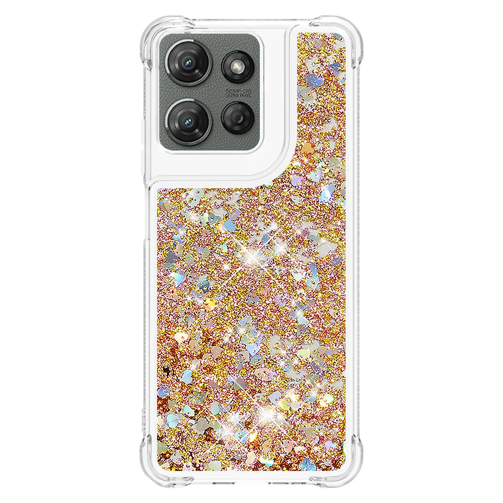 Shockproof Case for Moto G Stylus/Play/Power/Pure/2025/2024/2023/Edge 5G - Glitter Sand Corners & Air Cushion Anti-Drop Design