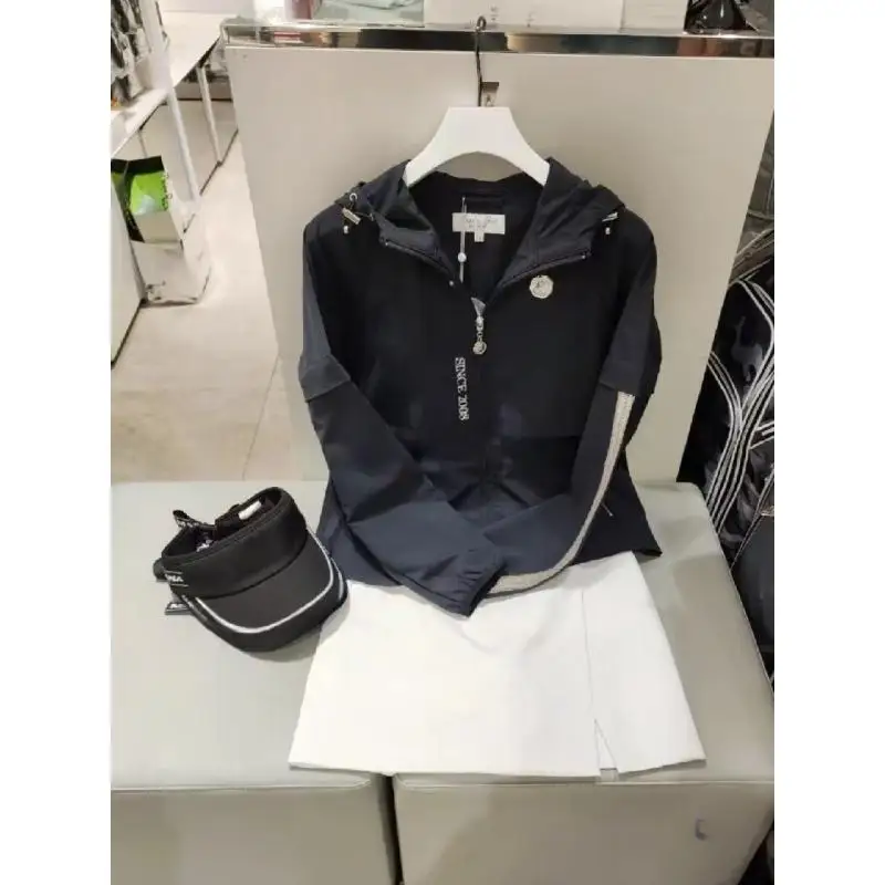 MARK 2025 Golf Women's Hooded Jacket Autumn And Winter New Detachable Sleeve Long Sleeve Sports Ball Suit High Quality