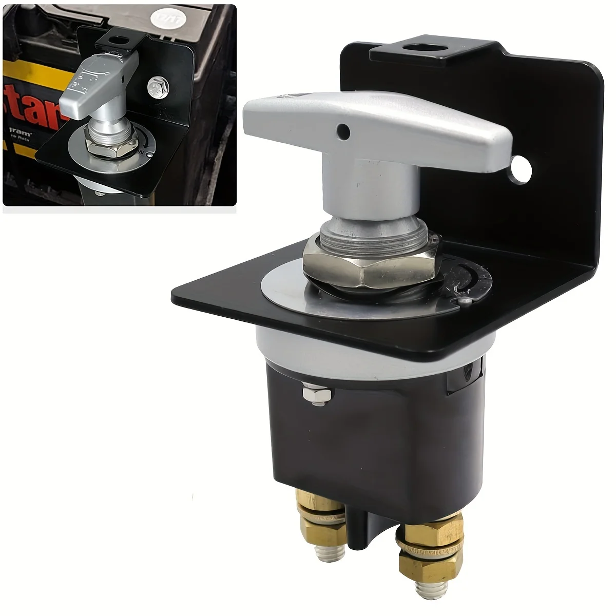 20247 Battery Disconnect Switch 12V-36V Battery Kill Switch with Lockout Plate for Car, Auto, Boats and RV