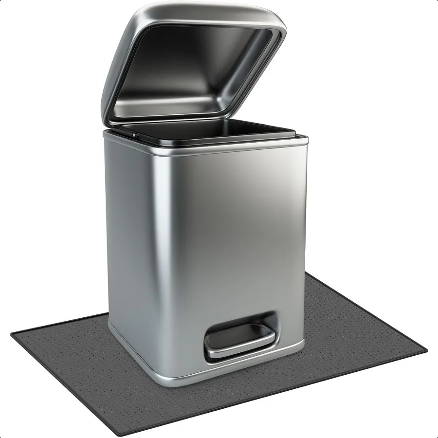 

Водонепроницаемый коврик для мусорного бака с приподнятым краем, нескользящий коврик под мусорный коврик, подушечки для мусорного бака, защитный силиконовый резиновый поднос для кухни