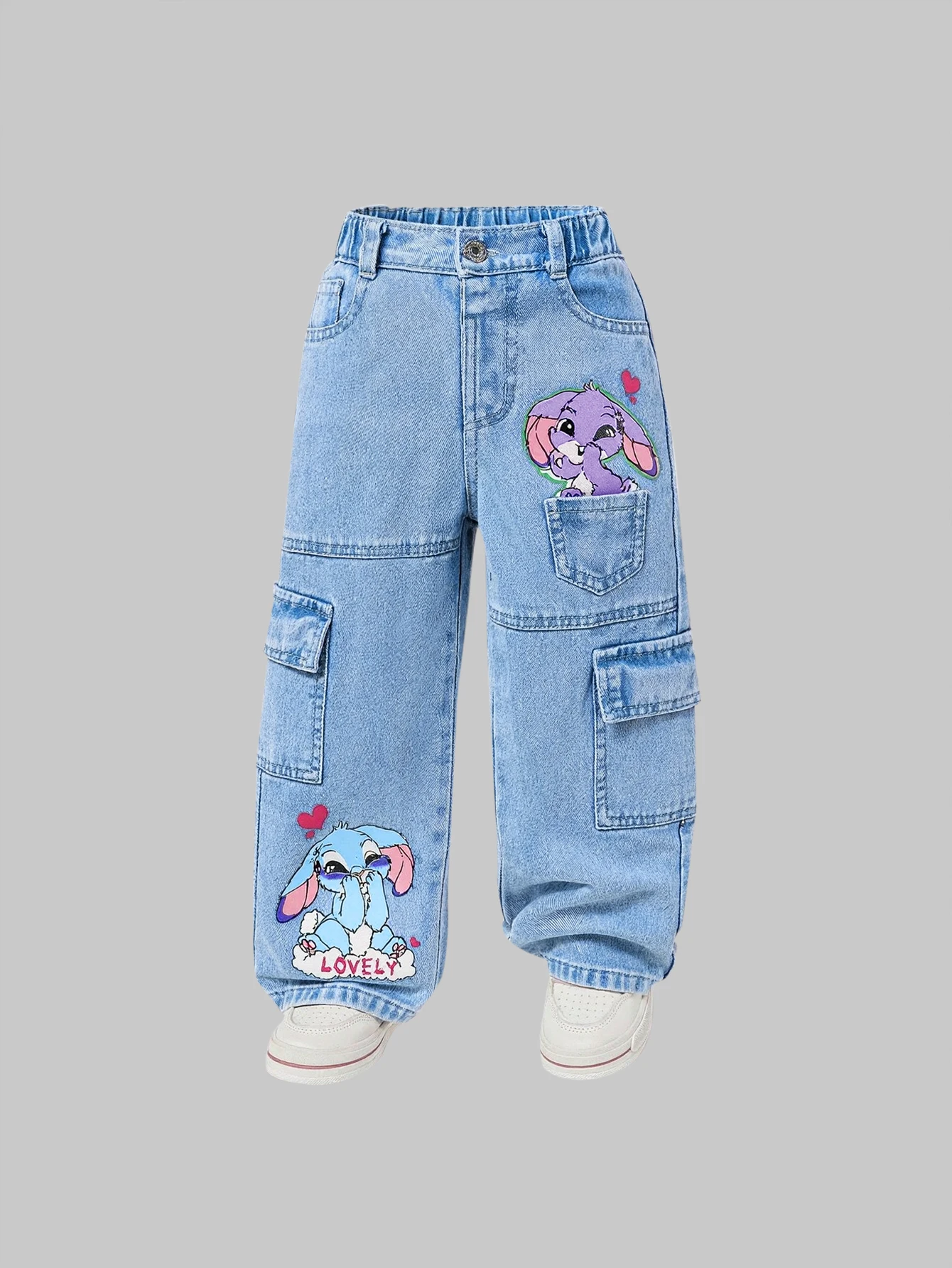 女の子用春夏服2点セット：かわいい漫画のウサギプリント半袖T - Kids Outdoor Clubhouse のレビューと価格