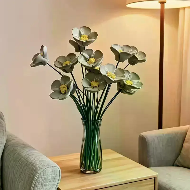 /PFU/Ceramic Artificial Flowers Forget-me-not Floral Never Fading Flowers Home Decor Bringing Beauty And Hope 6/8/10pcs