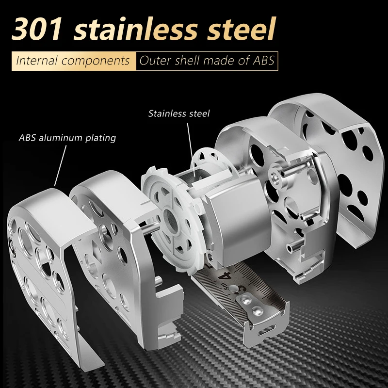 شريط قياس مجوف مغناطيسي ممتاز قابل للسحب للنجارين الكهربائيين - هدية أداة مضادة للتآكل من الفولاذ المقاوم للصدأ #3