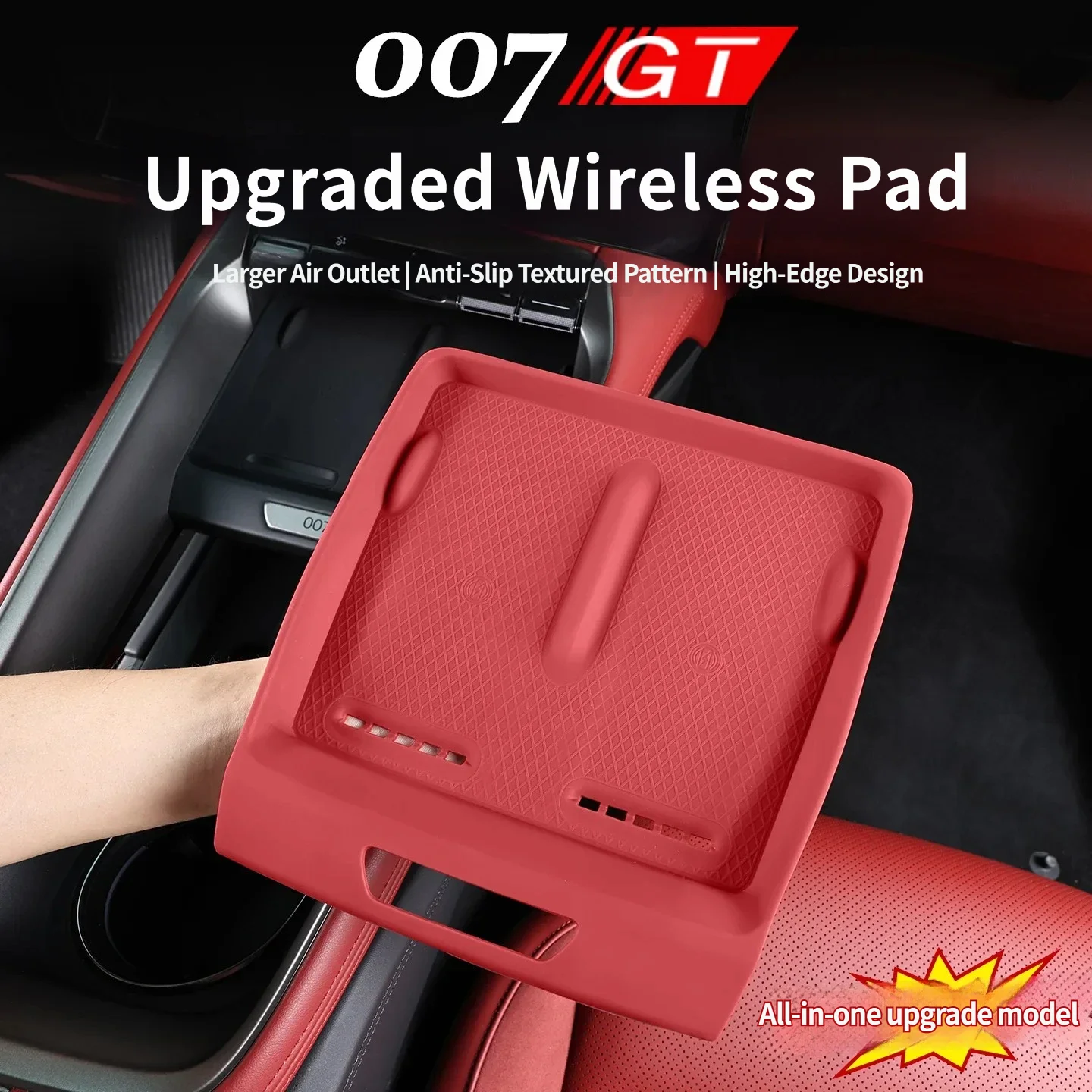 For Zeekr 7GT 007GT 2025 2026 Wireless Charging Pad Water Bottle Protector Shock Absorption Anti-slip Door Handle Storage Box