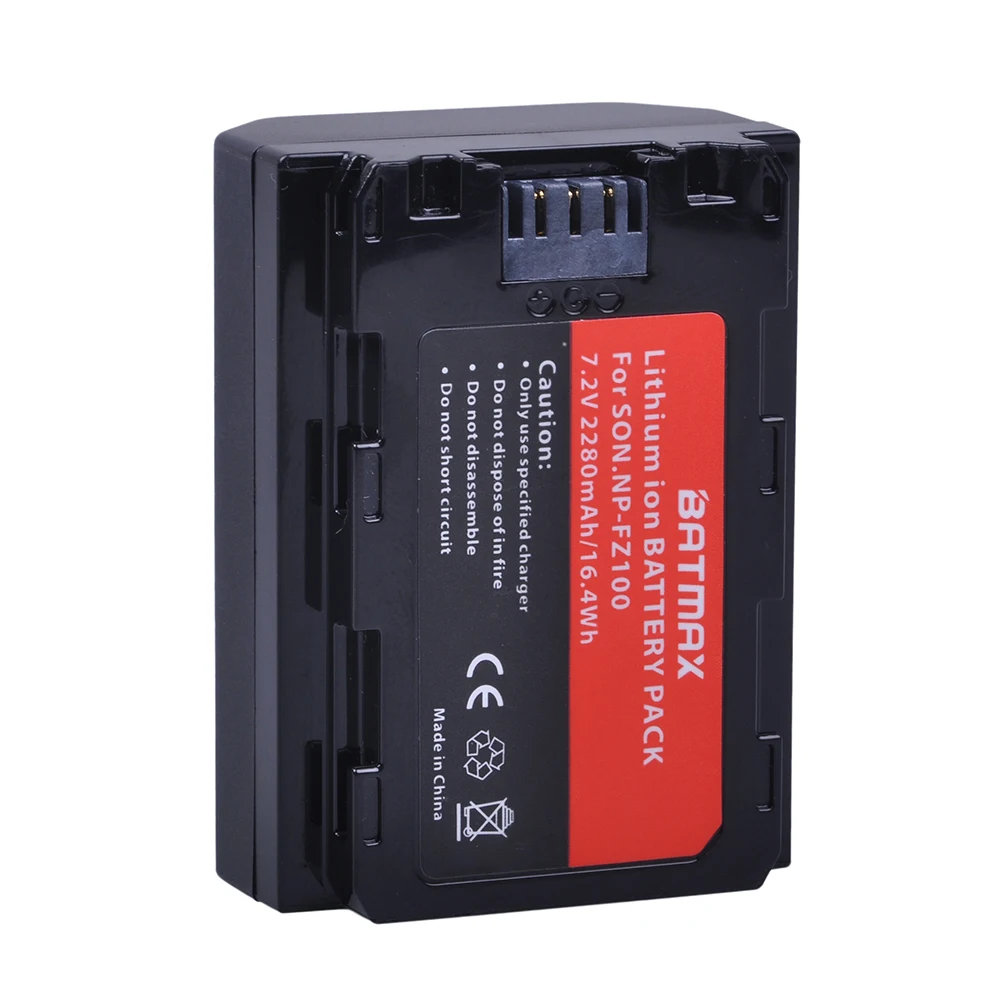 Bateria Batmax 2280mAh NP-FZ100 NPFZ100 do Sony A6600 Alpha 9 A9R A9S A7RIII a7 iii A7R3 7RM3 A7m3 A7C A7 IV, A7R IV, A6700, A6600