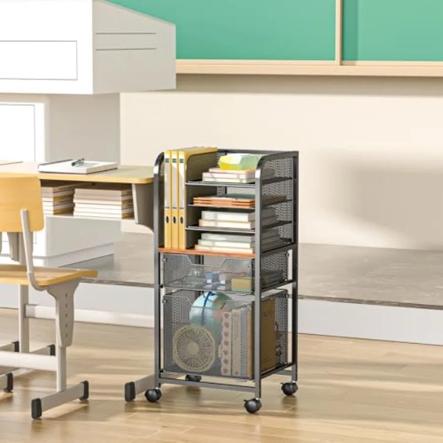 Rolling File Cart Multi Mobile Drawer Cabinet File cabinet organizer with wheels, letter size filing storage cart, home office