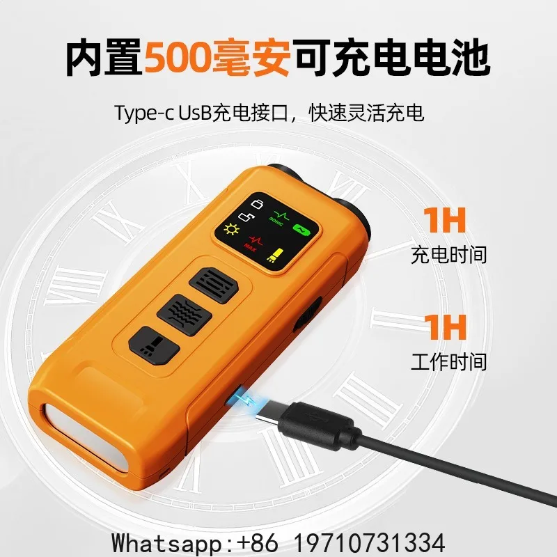 Rechargeable Portable Anti-bark Dog Repellent, Smart Frequency Converter with LED Dog Bark Stopper, Ultrasonic Bark Stopper
