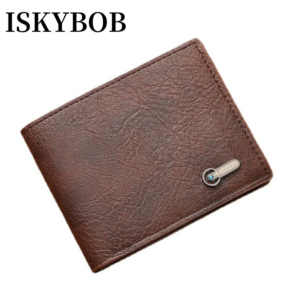 

Men's PU Leather Wallet Small Multi Slots Photo Short Purse for Coins Money Card Storage Vintage Business Fashion Card Holder