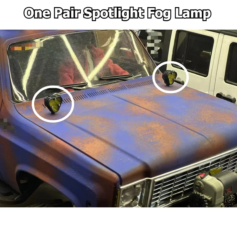 Nylon Simulation Fog Spotlight One Pair custom size RC Crawler Lights for 1/10 VP VS4-10 RC4WD D90 Star Wrangler Upgrade Parts