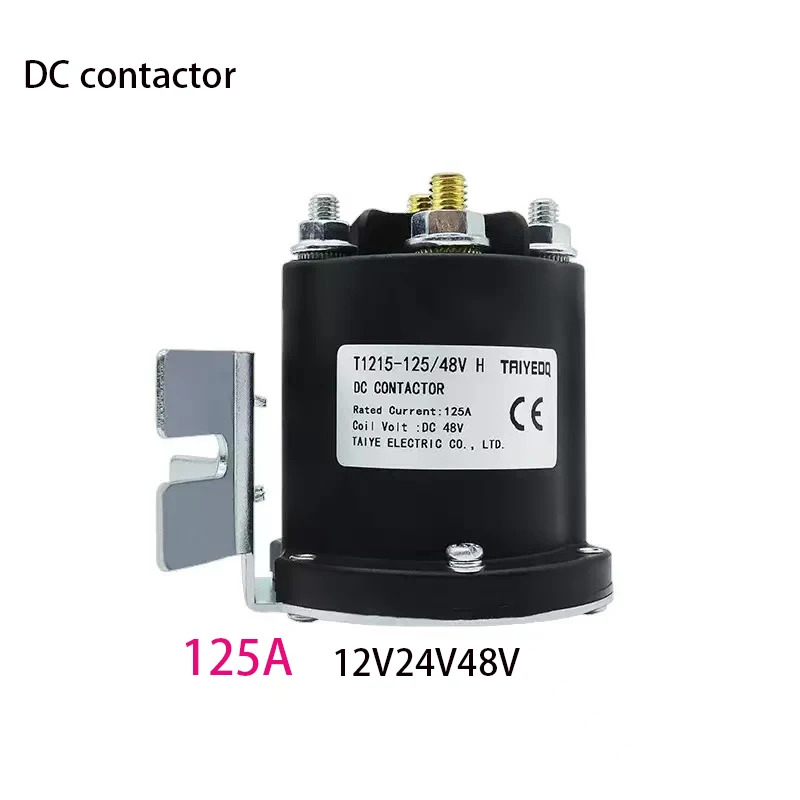 125A DC Contactor T1215-125/12V24V48V H Electric Vehicle Relay Start Switch Forklift Oil Pump