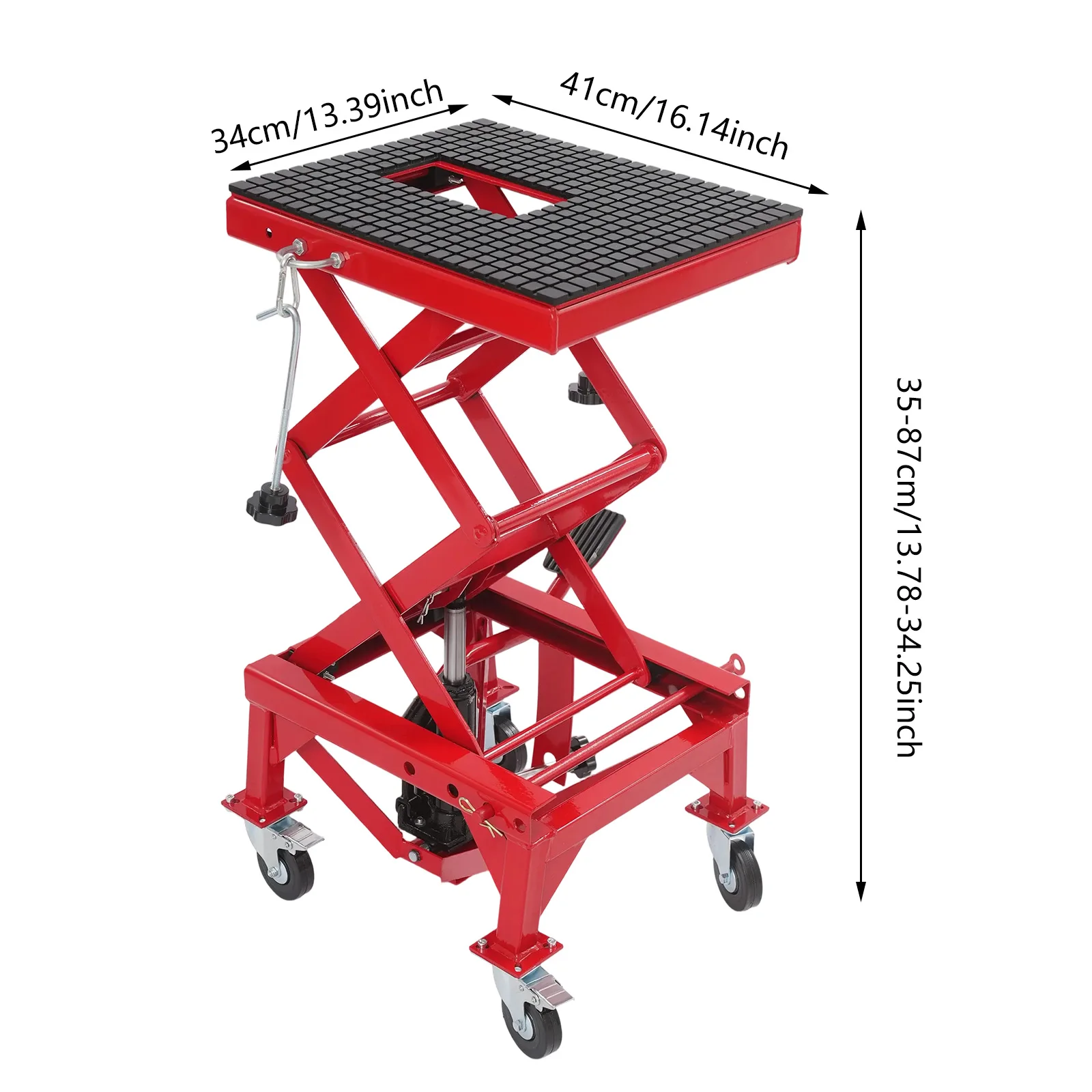 200 كجم دراجة نارية رافعة رفع هيدروليكية حامل مركز هيدروليكي حامل رفع مع 4 عجلات دراجة نارية طاولة رفع لإصلاح الدراجات النارية #6