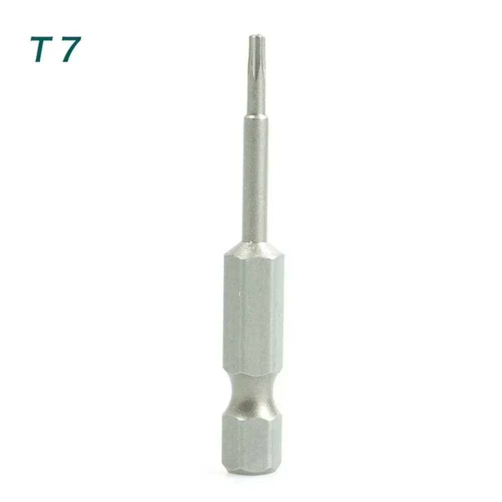 1pcs 50mm Torx Screwdriver Bits With Hole T10 T15 T20 T25 T27 T30 T40 1/4 Inch Hex Shank Electric Screw Driver Star Bit Set