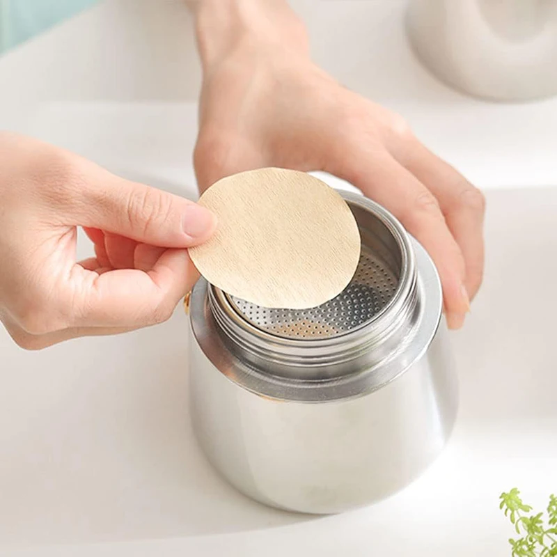 400/600Pcs Coffee Filters Paper 56mm Unbleached Espresso Filter Round Disposable Coffee Paper Filter Coffee Filters Coffee Tool