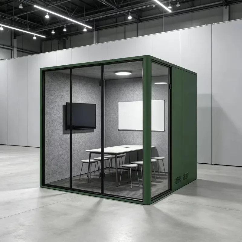 Custom Modern Aluminum Soundproof Commercial Conference Booth for Office Studio and Exhibition Private Phone Booth