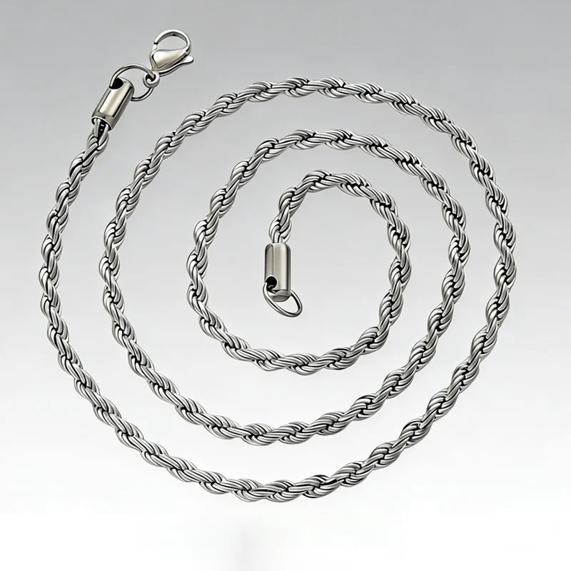 High Quality 2/3/4/5MM Classic Twisted Rope Chain  No Fade Stainless Steel Necklace Fashion Jewelry Accessories For Men Women