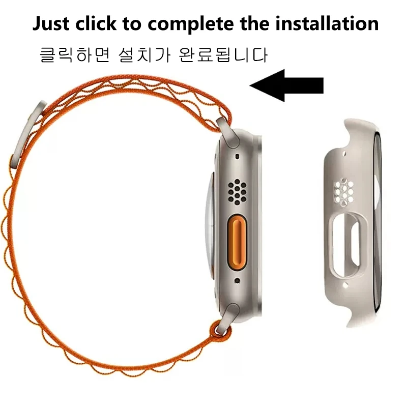 Vetro temperato + Cover per Apple Watch Case Ultra 49mm accessori Anti-Fog Hard PC Protector paraurti Screen Protector iWatch ultra